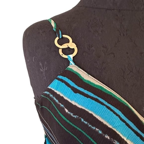 Candie’s Dress Size 7 Juniors, Multicolor Sheer with Full Lining Side Zip - Picture 4 of 9